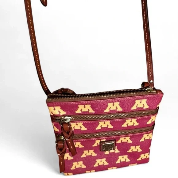Dooney & Bourke Minnesota Golden Gophers Triple-Zip Cross Body Bag - Picture 4 of 7